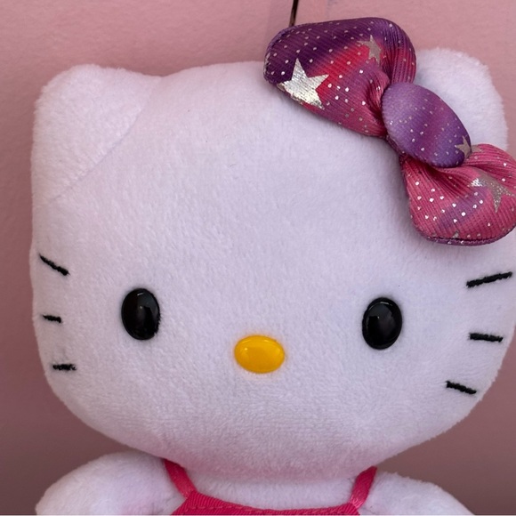 TY Beanie Baby Sanrio Hello Kitty in I love Las Vegas and Purple Dress - Picture 3 of 8